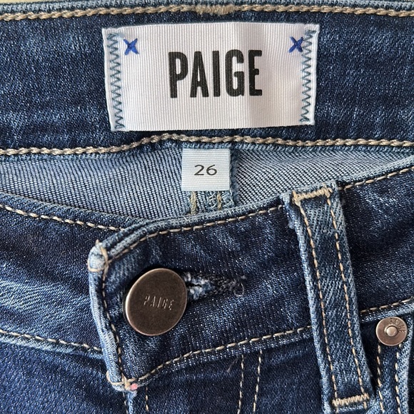 PAIGE Skyline Skinny, medium wash, stretch denim jeans, size 26, EUC. - Picture 2 of 6